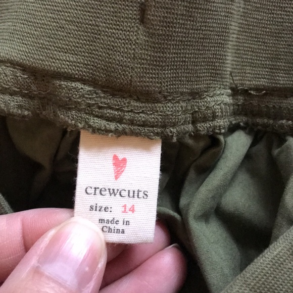 CREWCUTS 14 Army Green Skirt Gold Stars - Picture 4 of 4